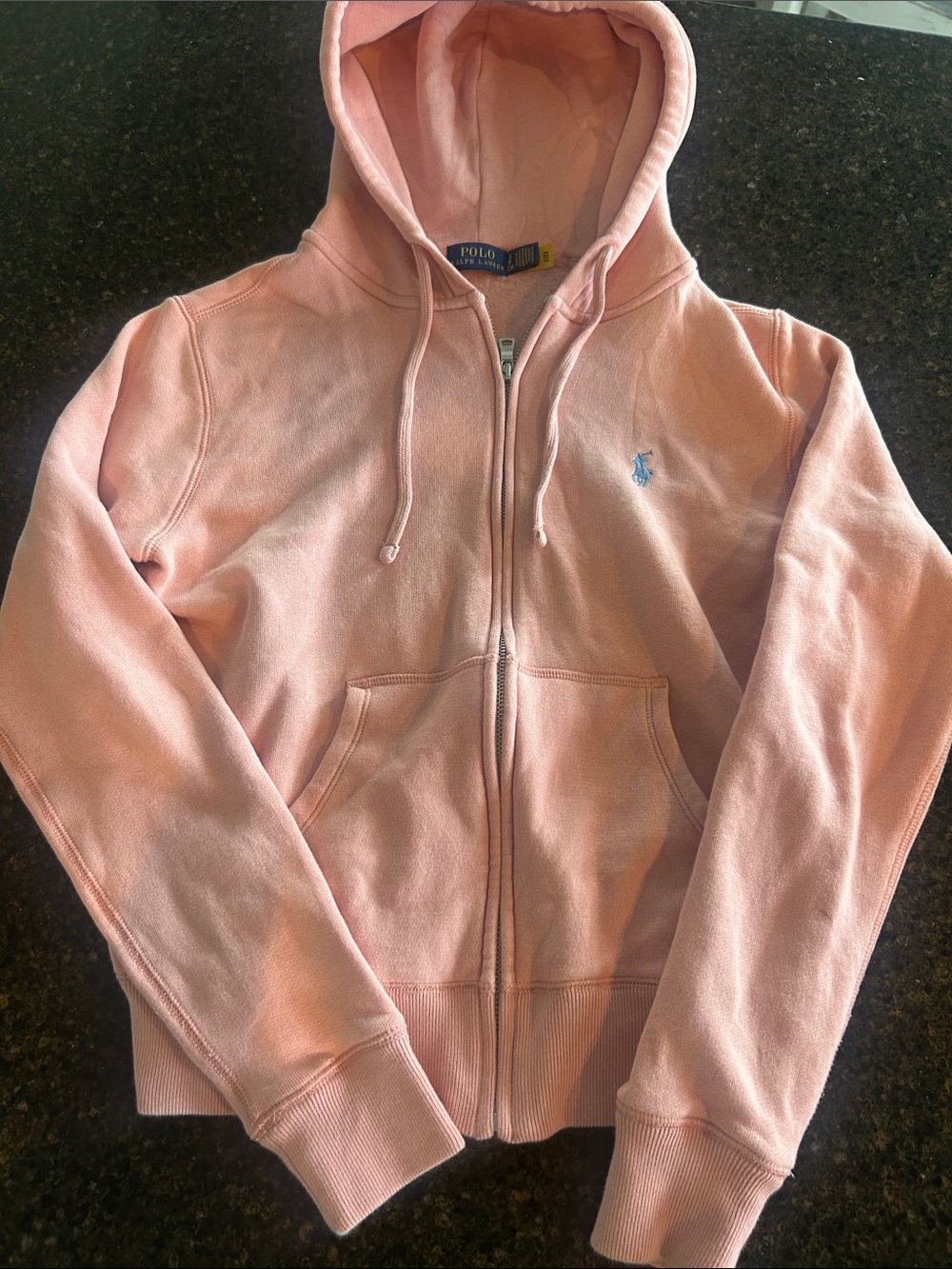 Polo by Ralph Lauren Pale Pink Full-Zip Hoodie